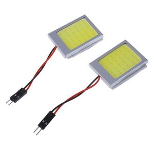 Glödlampor 2 x t10 panel 24 SMD COB LED -billäsning glödlampa taklampan vit ba9s e festoon adapters254q