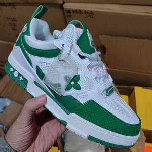 2024 Summer Breattable Classic Luxury Mens Women Casual Shoes White Lovers Trainer Designer Sneakers Printing Low Cut Green Red Black White Running Shoe 36-45 L32