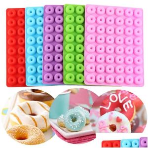 Silicone Doughnut Cake Mold DIY Donuts Mold 48 Holes Baking Cookie Chocolate Soft Candy and Hard Candy Creative Mold