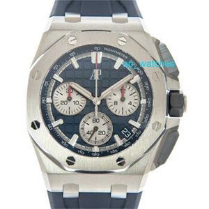 Luxuriöse Audemar Pigue-Uhren, Epic Royal Oak Offshore-Serie, automatische mechanische Herrenuhr mit Zeitfunktion, Titan 26420TI OO A027CA.0, Blau, FUN U1TJ