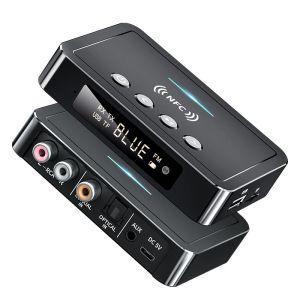 スピーカーBluetooth 5.0トランスミッターレシーバーカーAUX 3.5mm Bluetoothアダプターオーディオオーディオケーブル用ヘッドフォン用車/ホームステレオ