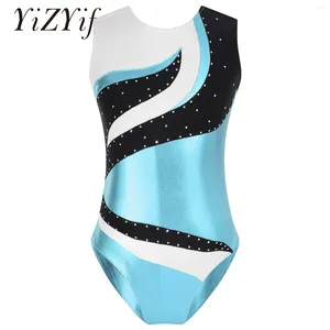 Scene Wear Kids Girls Ballet Dance Leotard Gymnastics Workout Girl Figur Skating Performance Bodysuit Dress Jumpsuit