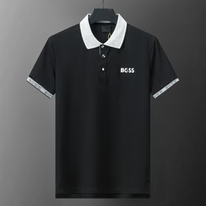 camisa polo masculina designer polos camisas para homem moda foco bordado cobra liga pequenas abelhas impressão padrão roupas tee preto e branco mens camiseta # 033