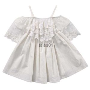 Women's Swimwear Toddler Girls On Sale Summer Holiday Dress Off Shoulder Lace Floral Princess Kids 2-7Y Loose Sundress Cover Ups Swi 240226