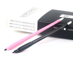 Guns 10pcs Microblading pen disposable hand tools pink black 18U 0.15mm/0.18MM professional for microblading tattoo new design