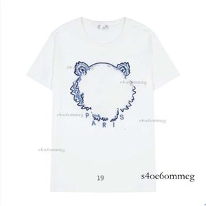 Kenzo T Shirt Top Quality Men women tshirts summer Street Apparel半袖Tiger Head Embroideryレタープリントルーズフィットトレンド687