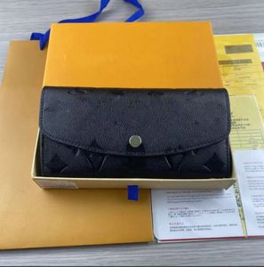 Portafogli stilista Portafogli corti da donna di lusso Lettere di fiori in rilievo Porta carte di credito Pochette da donna scozzese con scatola originale AA di alta qualità