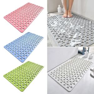 Extra Porous Large Bath Mat Non Slip Bathtub Strong Suction Anti-Mold TPE Shower Mat Kitchen Bathroom Products 240226