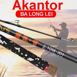 로드 ZZ222 팁 디아. 3mm 스네이크 헤드 XH 슈퍼 강력한 캐스팅 낚시 막대 2.1m 2.28m 2.4m Carbonfiber Bait 30150g