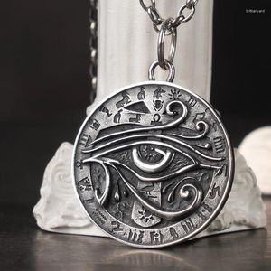 Hängen Faraos Treasure Sterling Silver Pendant For Eye of Horus Necklace Men Fine Jewelry
