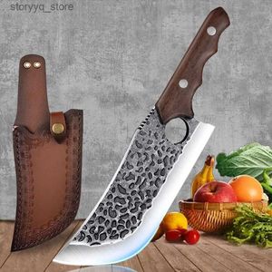 Кухонные ножи Япония Кухонные ножи Разделочные ножи из высокоуглеродистой стали Нож для обвалки Нож для мясника на гриле для мяса Кости Овощи На открытом воздухе Q240226