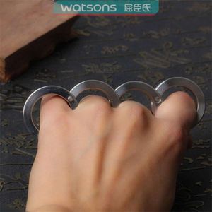 Outdoor Stainless Watsons Steel Tiger Concealed Four Buckle Self Defense Fist Head Hand Brace Finger Ing 430682