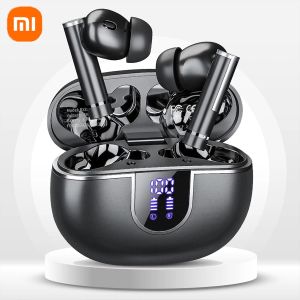 Hörlurar xiaomi original knoppar 4 trådlösa hörlurar inear bluetooth öronsnäckor brusreducering ledande kraftdisplay vattentäta sporthuvudset