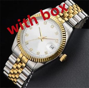 Datejust Womens Watch Couples Style Gold Plated Index Dial Montre de Luxe 28/31mm vattentät lysande mode 126334 Designerklockor för män 36/41mm SB013 B4