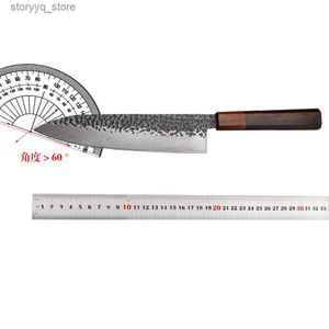 Kitchen Knives 8 Lnch Handmade Professional Chef VG10 Damascus Forged Steel Plate Japanese Meat Cutting Kitchen Multi-Purpose Knife Q240226