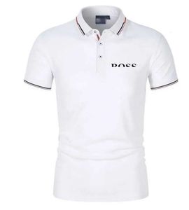 Polo da uomo di design di lusso HUGO Lettera Casual manica corta capo Uomo Moda risvolto allentato Mezza capo Abbigliamento T-shirt di alta qualità43545