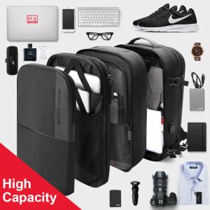 Backpack Man Backpack Fit Fit Laptop de 17 polegadas USB Recarga de Multilayer Space Travel Macho Bag Macho Antithief Mochila School Bag