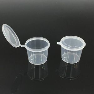 Toptan 1 oz Tek kullanımlık plastik porsiyon bardağı çeşni sosu atıştırmalık sosu atış fincan kapları paketleme kutuları 5000pcs