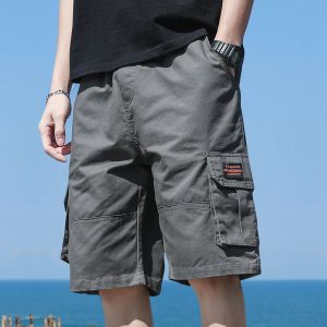 Pantaloncini cargo da uomo di marca Trend Pantaloncini tascabili con stampa di lettera da uomo Pantaloncini dritti casual di nuova moda estiva Ropa maschile