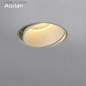 Faretti Aisilan Faretto da incasso a LED senza cornice 30 orientabile antiriflesso staccabile corridoio camera da letto bianco nero faretto incorporato YQ240226