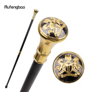 Golden Unity and Faith Totem Relief Walking Cane Fashion Walking Stick Gentleman Crosier Knob Karcieczka 93 cm