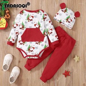 Conjuntos de roupas 0-3Y Baby Bodysuit Roupas Macacão Outfit Crianças Meninas Meninos 2 Pcs Set Banana Abacaxi Imprimir Romper Tops com Chapéu Traje Terno