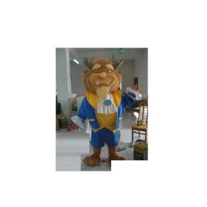 Mascot Costumes Hallowee Lovely Beast Lion Suit Animal Cartoon Costume Theme Character Carnival Adt Unisex Dress Christmas Fancy Per Dhtkb