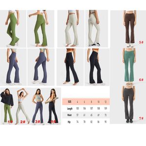 2024 Designer Flare Yoga Leggings For Women Buttery Soft High midje Stretch Pants Workout Active Pants High Elastic Fashion Sports Casual Pants With Pockets