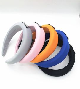 Esponja grossa veludo hairbands headbands para mulheres meninas triângulo logotipo cabeça faixas de cabelo 3466387