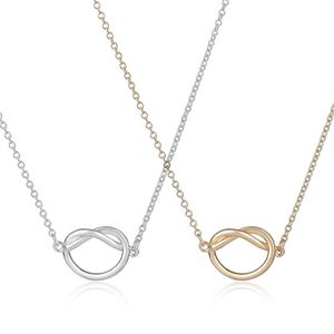 Fashion knot pendant necklaces a lovely knotting pendant necklaces Personality love complex collarbone chain necklaces for women3150