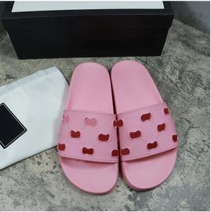 Designer slides homens mulheres chinelos verão sandália praia slide plataforma plana senhoras casa moda sapatos flip flops listrado tigre abelha causal chinelo aleatório g5415