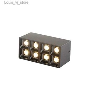 Downlights Dimble Cob Tak 2x8W 16W LED -ytmonterad AC85 ~ 265V Tvättväggslampa Varm kall vit inomhusbelysning YQ240226