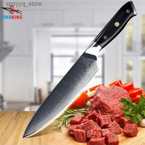 Kitchen Knives FINDKING kitchen knives New G10 handle damascus knife 8 inch Professional chef knife 67 layers Japanese damascus VG10 steel Q240226