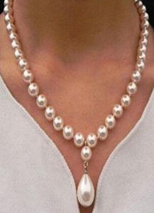 Fine Pearls Jewelry 100 Natround South Sea Pearl 12x16 mm Drop Naszyjnik Silver4667043