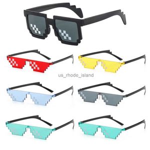 Sunglasses Frames Pixel Mosaic Sunglasses Men Women Funny Retro Fashion Eyewear Unisex Birthday/Party Cosplay Gamer Robot UV400 Sun Glasses