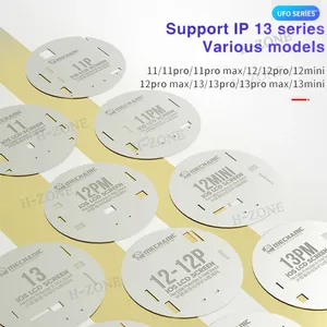 Set di utensili manuali professionali Meccanico 10 pezzi UFO Stencil in acciaio Protezione schermo LCD per IPhone 11 12 13 Mini Pro Max IC Lucidatura Pop-up