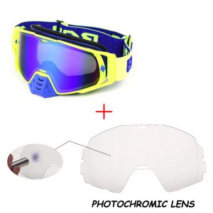 Eyewears PhotoChromic Motocross Goggles UV400 MX Goggle ATV Off Road Dirt Bike Dammtät racingglasögon Anti Wind Eyewear Helmets Goggles