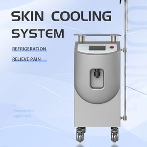 Uso auxiliar de resfriamento de pele com ar frio Tratamento pós-operatório a laser Alívio da dor Cryo Confortável 2 cabeças de refrigeração -30 graus Dispositivo de resfriamento de pele