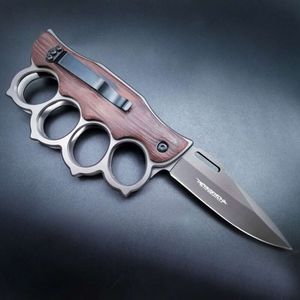 Set, piccolo demolitore pieghevole per finestrini auto multifunzionale Tiger, coltello militare per autodifesa da esterno, fibbia a pugno, coltello di supporto per mano a quattro dita 486966