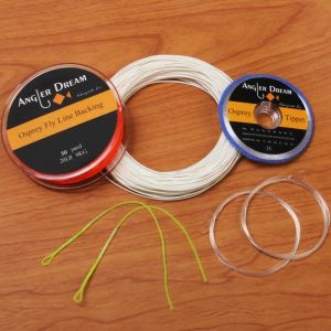 Linjer 1 2 3 4 5 6 7 8 9 WT Fly Line Combo White Weight Forward Floating Fly Fishing Line med backing Line Leader Tippet Loop