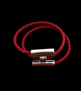 Tournis Tresse Braccialetti Bracciale in pelle di pecora Designer Cuff Bangle Contro qualità Materiale in acciaio al titanio Regali premium Offici5441655