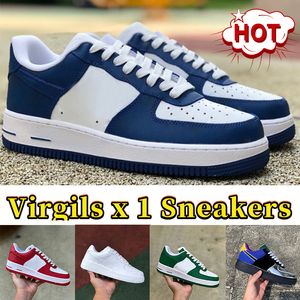 Virgils spor ayakkabılar erkek tasarımcı ayakkabılar lüks eğitmen spor ayakkabı kadın platform ayakkabı pateni x 1 düşük beyaz logo kabartmalı yeşil denim kraliyet kırmızısı tuval erkek gündelik eğitmenler