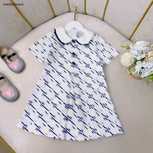 Novo vestido de bebê grade impressão design menina saia tamanho 100-160 padrão em forma de coração crianças roupas de grife algodão criança vestido 24feb20