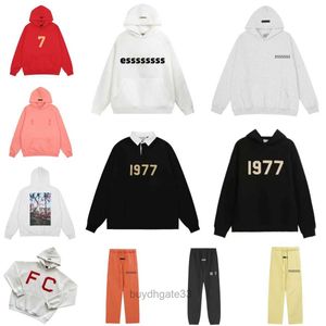 Мужские толстовки с капюшоном Essentialsweatshirts Мужская толстовка с капюшоном Дизайнер Essentialshoodie Женский свитер Уличная одежда 460 г Хлопковое флисовое верхнее издание Оптовая продажа пирог CUWL