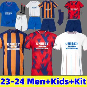 23 24 Glasgow Rangers Jerseys de futebol 2023 2024 Home Blue Sakala KENT TAVERNIER MORELOS COLAK Hogan Camisas de futebol homens Kit infantil fãs versão do jogador camiseta de