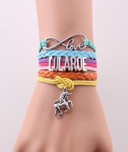 30PCSLOT LULAROE INFINITY LOVE UNICORN CHARM WOVEN BRACELET EUROVE AMERICA STYL BANGLE HANDMADE LEATHER編組Bracele5075134