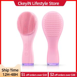 Devices CkeyiN Face Massagers Electric Facial Cleaning Brush Vibrating Blackhead Removal Exfoliating Pore Cleanser Beauty Skin Care Tool