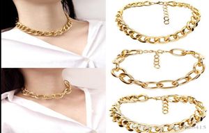 24K Gold Simple Design JewelleryBig Chain Halsband JewelRymens Cuban Link Chain8374752