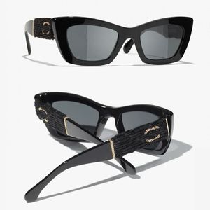 2024 Neue Luxus-Cat-Eye-Designer-Sonnenbrille für Damen, modisch, helle Farbe, dekorativer Spiegel, hochwertige Spiegelbeine und Gläser aus Twill-Wolle mit Box CH9129