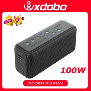 Hoparlörler Xdobo X8 MAX 100W Taşınabilir Hoparlör Kablosuz Bluetooth Soundbar BT5.0 Power Bank TWS Ses Kutusu 20000MAH BOOMBOX Ses Oynatı